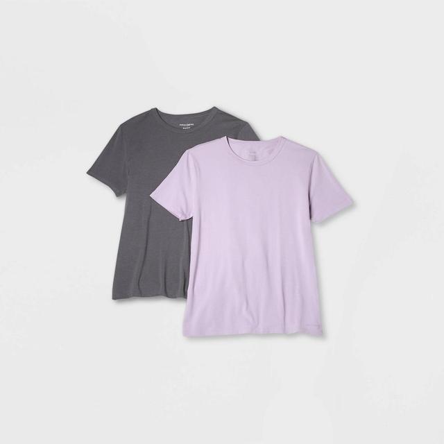 Pair of Thieves Mens Super Soft 2pk Classic Crewneck T-Shirt - Cement /Lavender Product Image