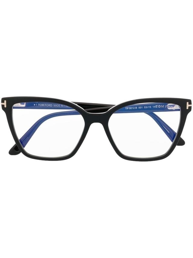 Square Eyeglass Frames In Black Product Image