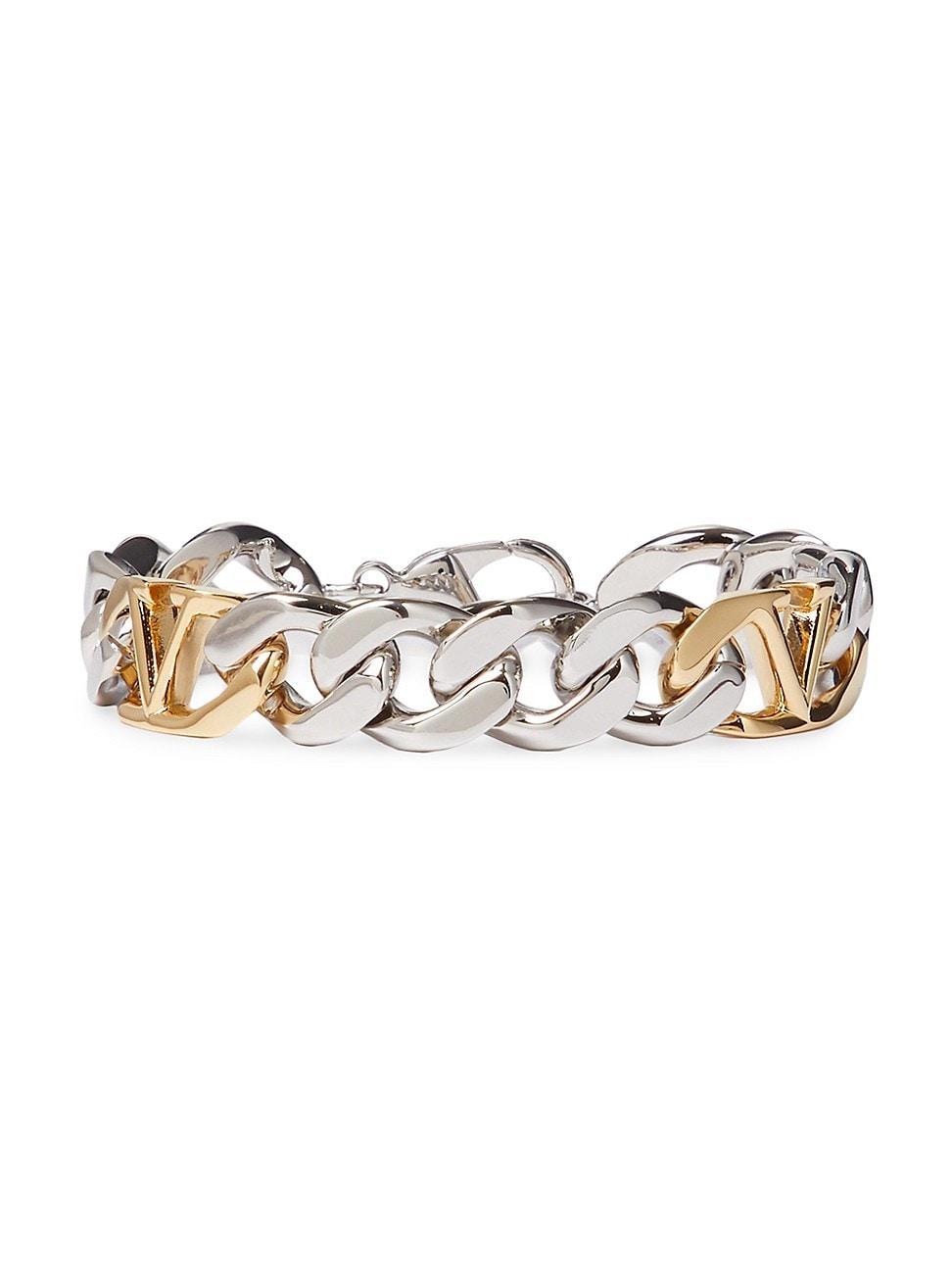 Mens VLogo Chain Metal Bracelet Product Image