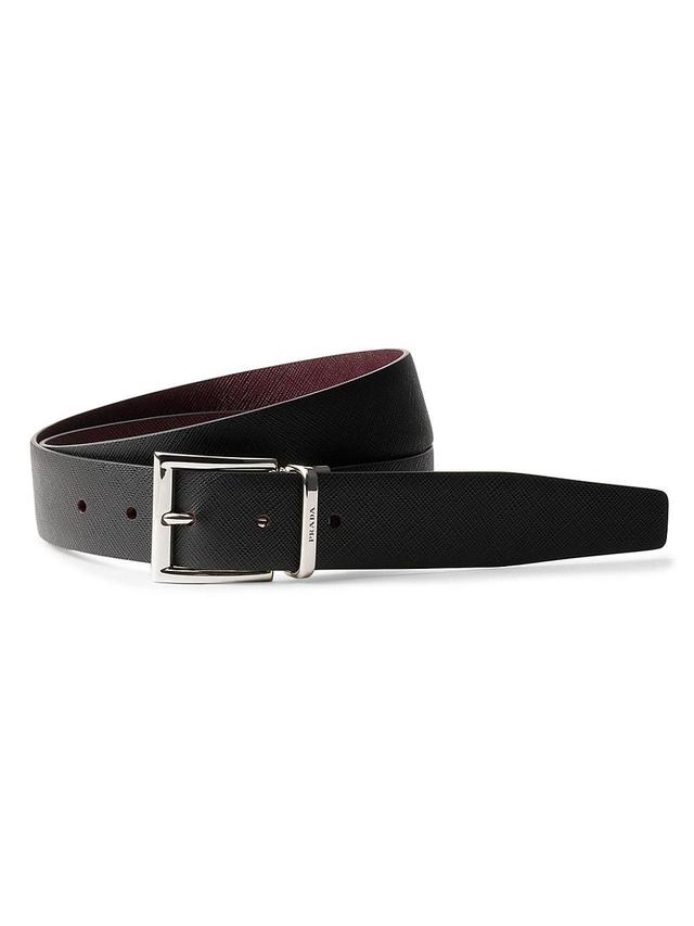 Mens Saffiano Leather Reversible Belt Product Image