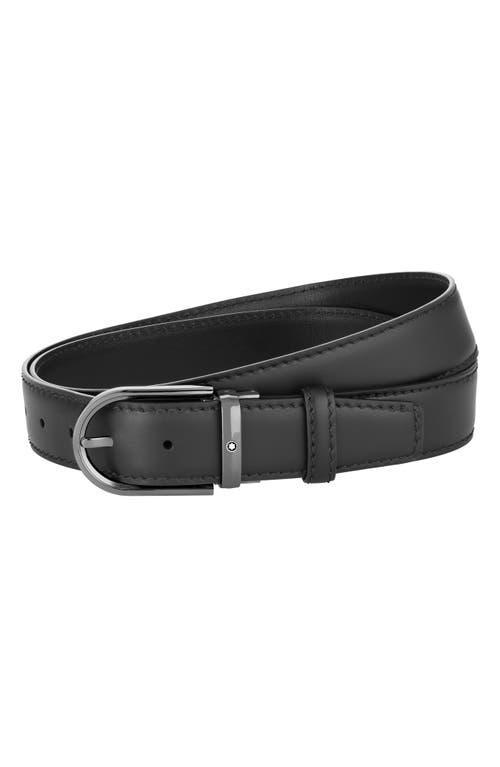 Mens Horseshoe Cut-to-Size Leather Belt Product Image