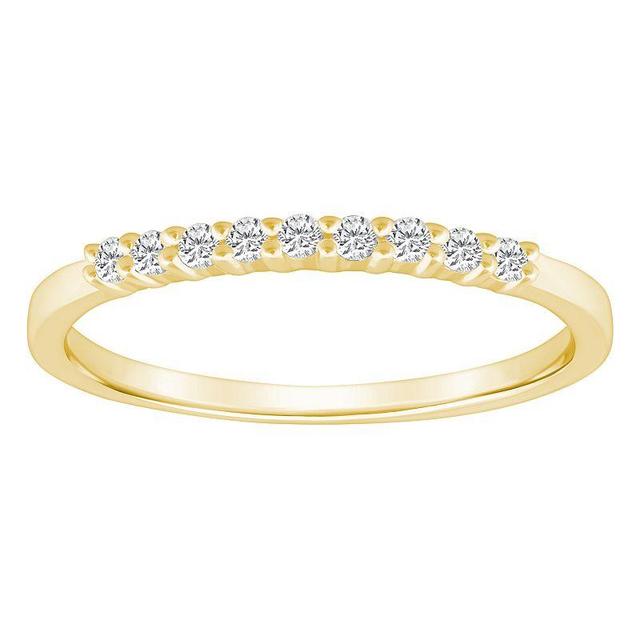 Alyson Layne 14k Gold 1/8 Carat T.W. Diamond 9-Stone Wedding Band, Womens Yellow Product Image