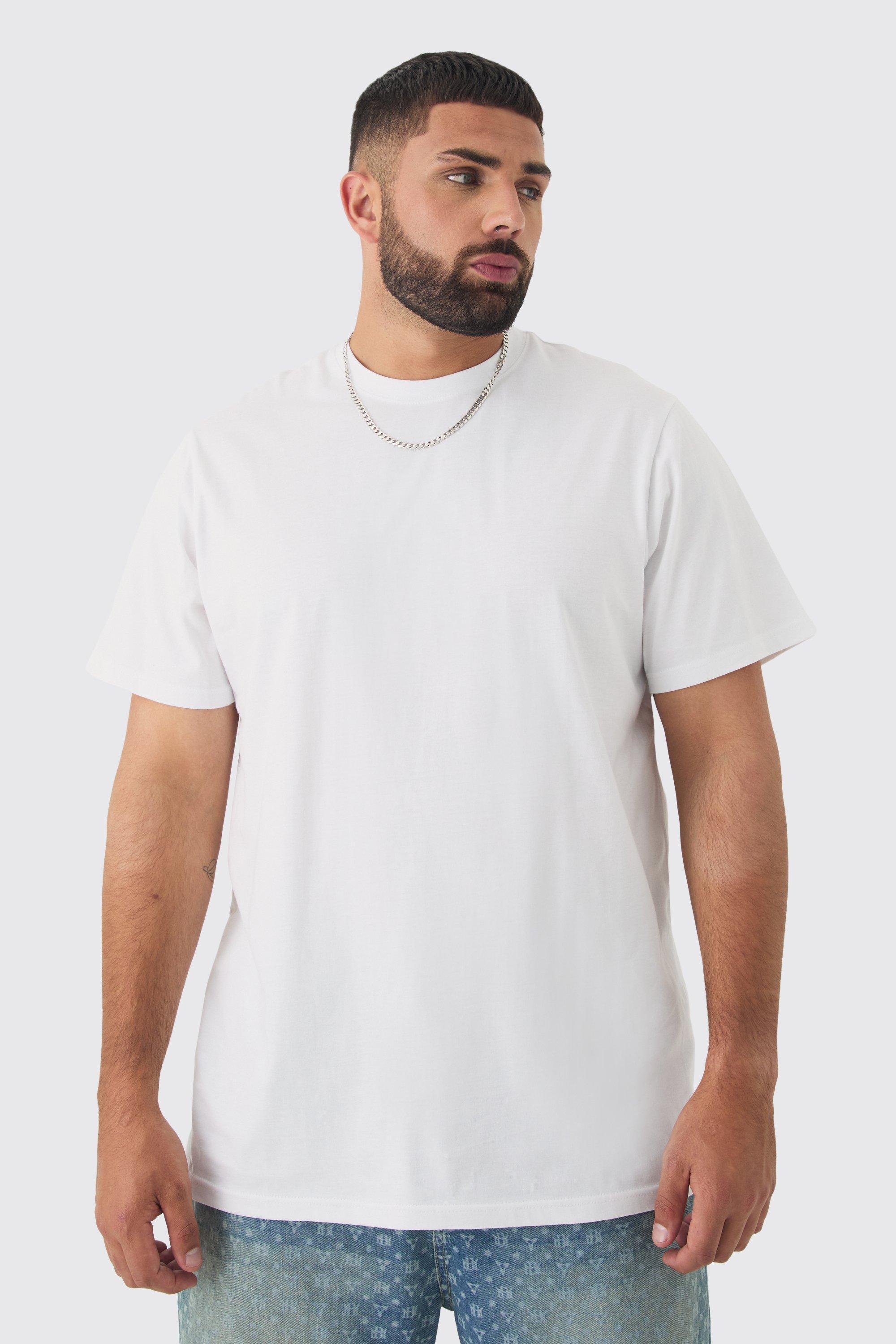 Plus Basic Crew Neck T-shirt | boohooMAN USA Product Image