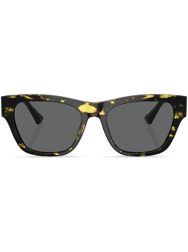 VERSACE Sonnenbrille Mit Eckigem Gestell In Black Product Image