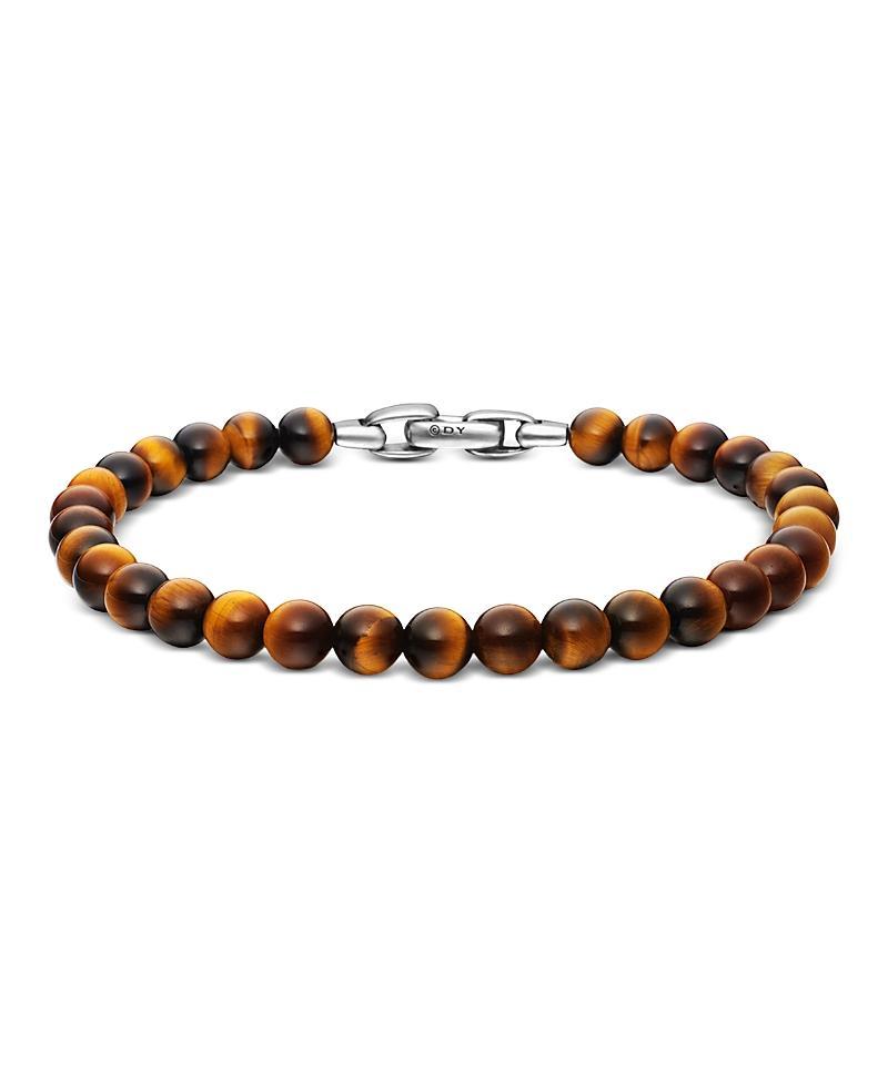 Mens Spiritual Beads Bracelet in Sterling Silver Product Image