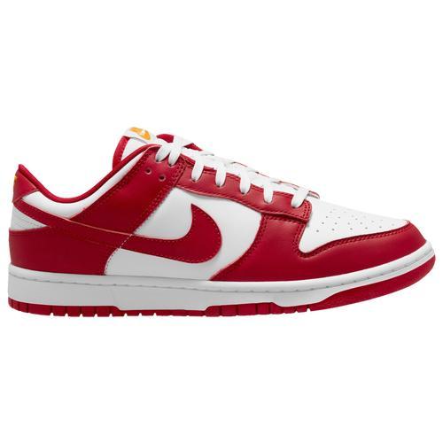 Nike Mens Nike Dunk Low Retro - Mens Shoes Gold/Red/White Product Image