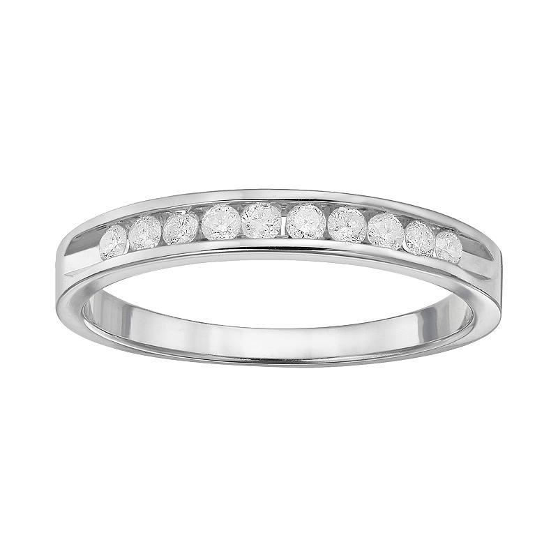 1/4 Carat T.W. Diamond 10k White Gold Ring, Womens Product Image