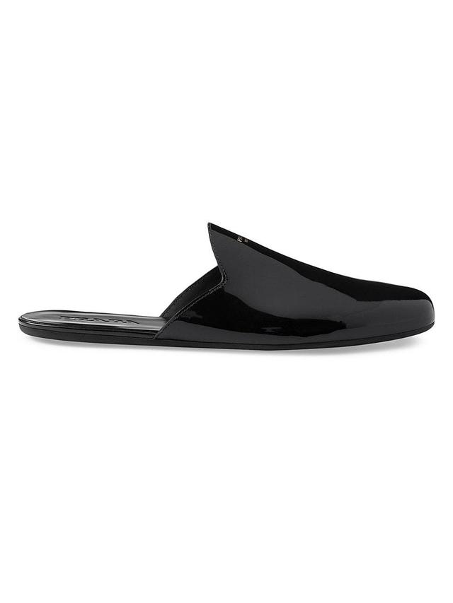 Mens Open Back Patent Leather Slippers Product Image