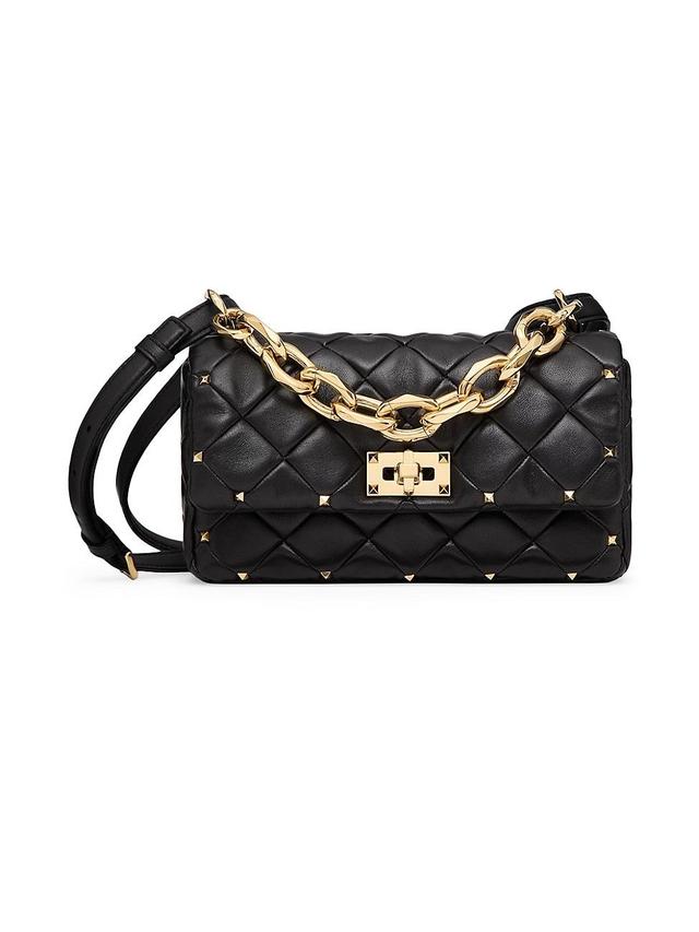 Womens Rockstud Spike in Nappa Patchwork Bag Product Image