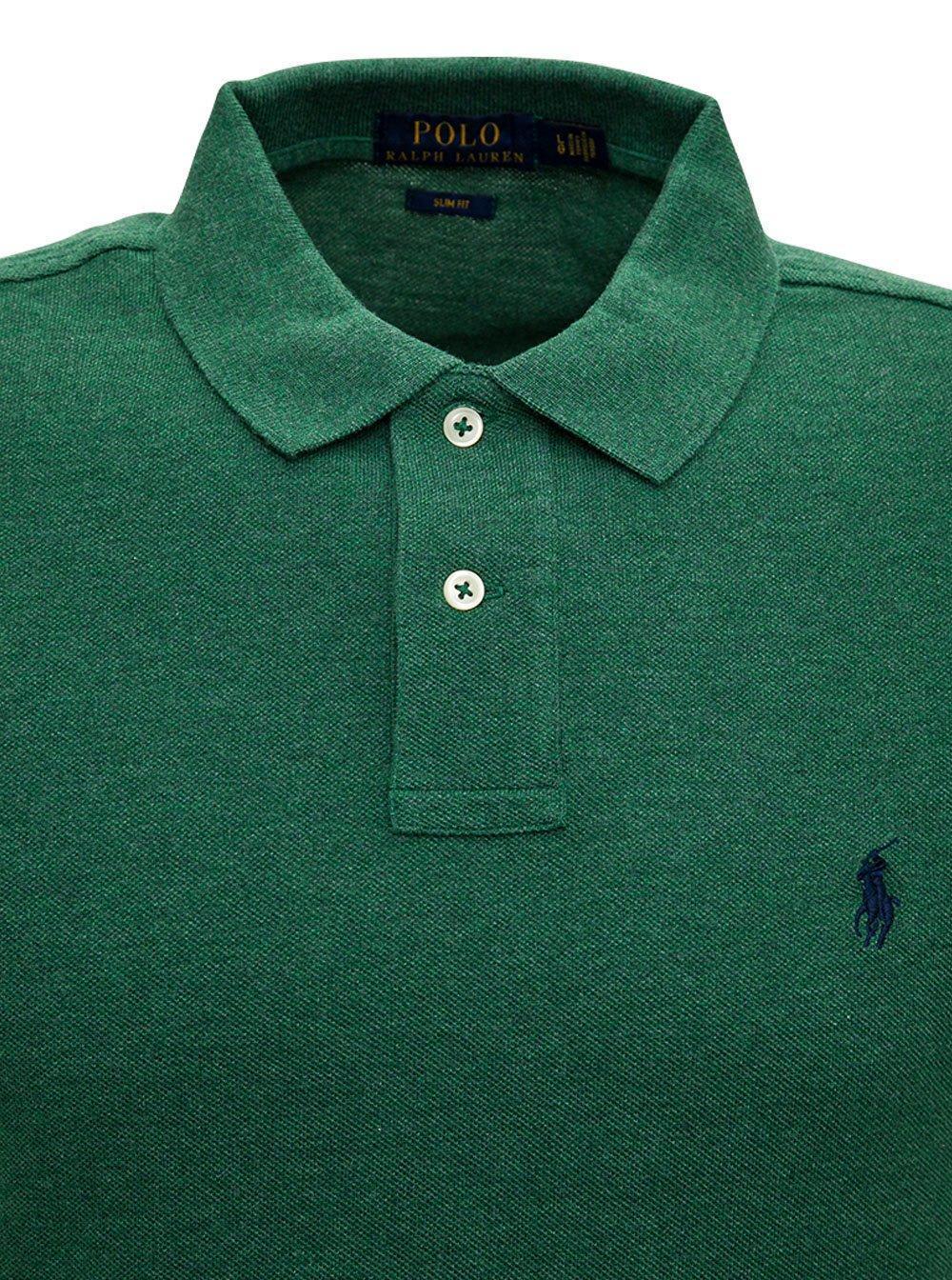 Logo Embroidered Polo Shirt In Green Product Image