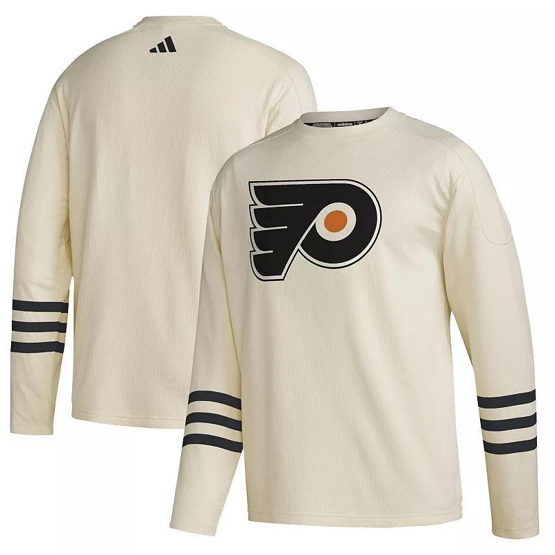 Mens adidas Cream Philadelphia Flyers AEROREADYPullover Sweater Product Image