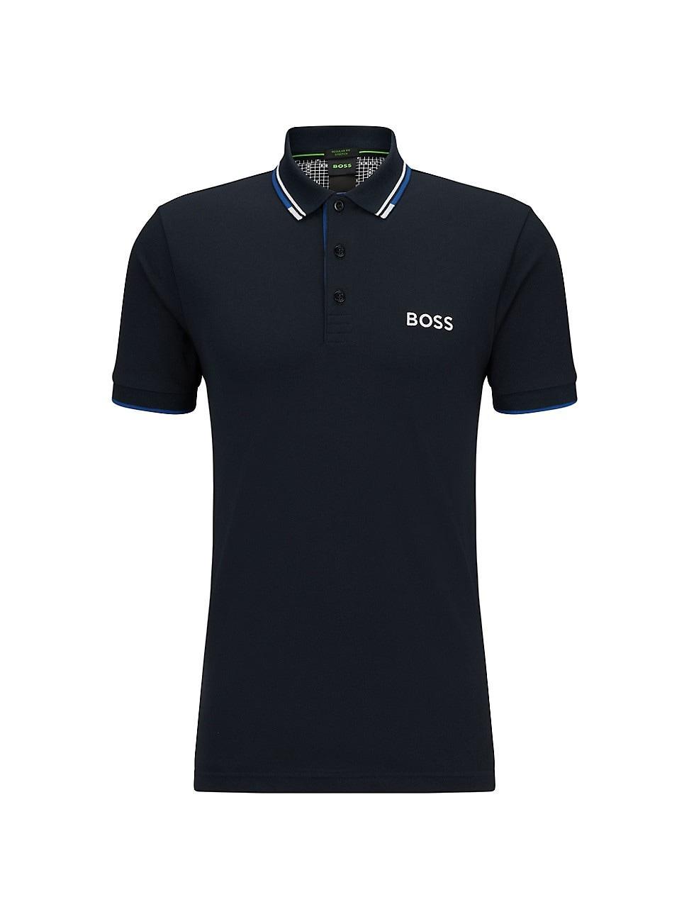 Boss Mens Cotton-Blend Polo Shirt Product Image