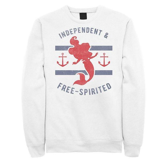 Mens Disney The Little Mermaid Ariel Independent Fleece White Product Image