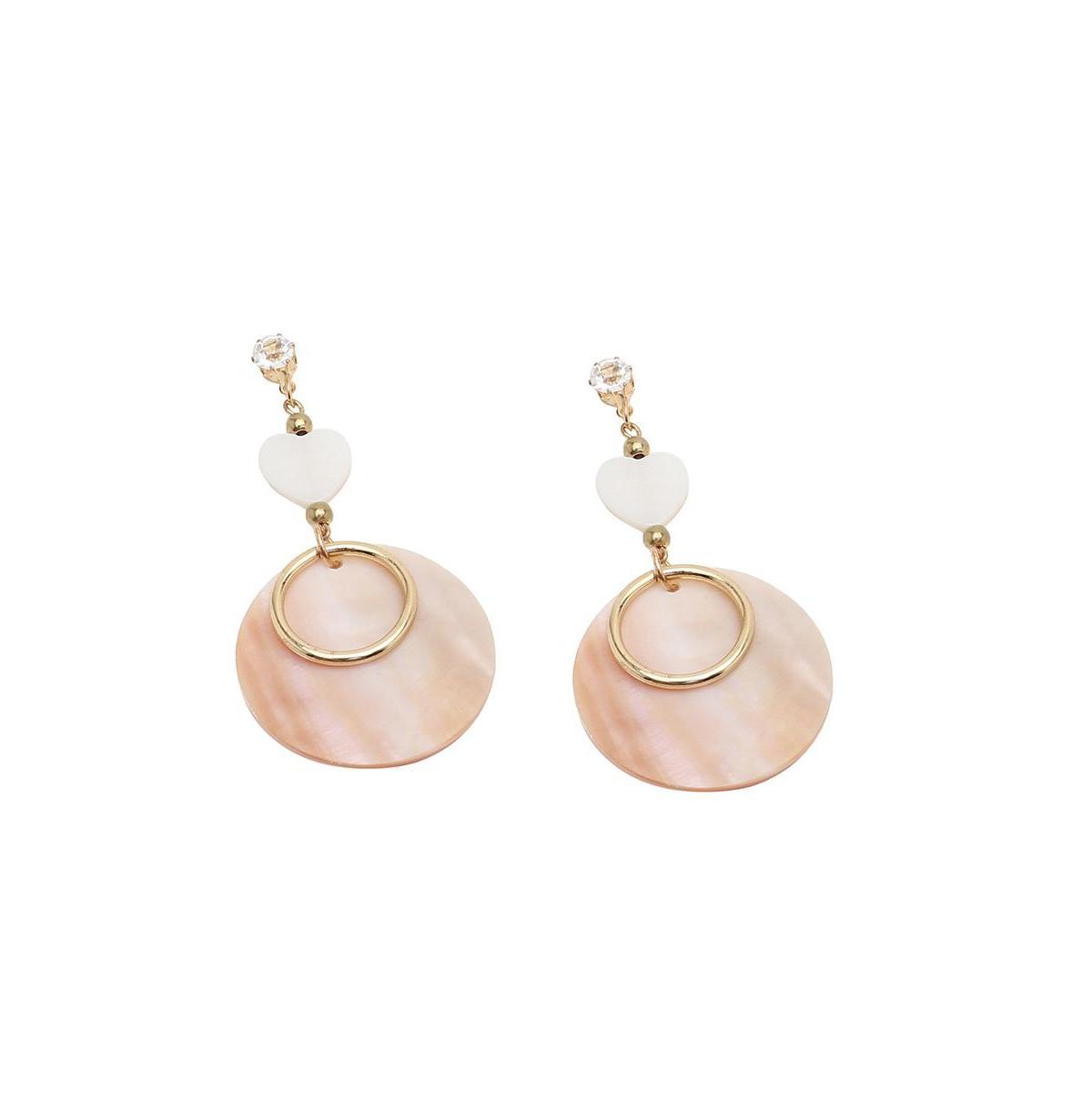 Sohi Womens Gold Circular Drop Earrings Product Image