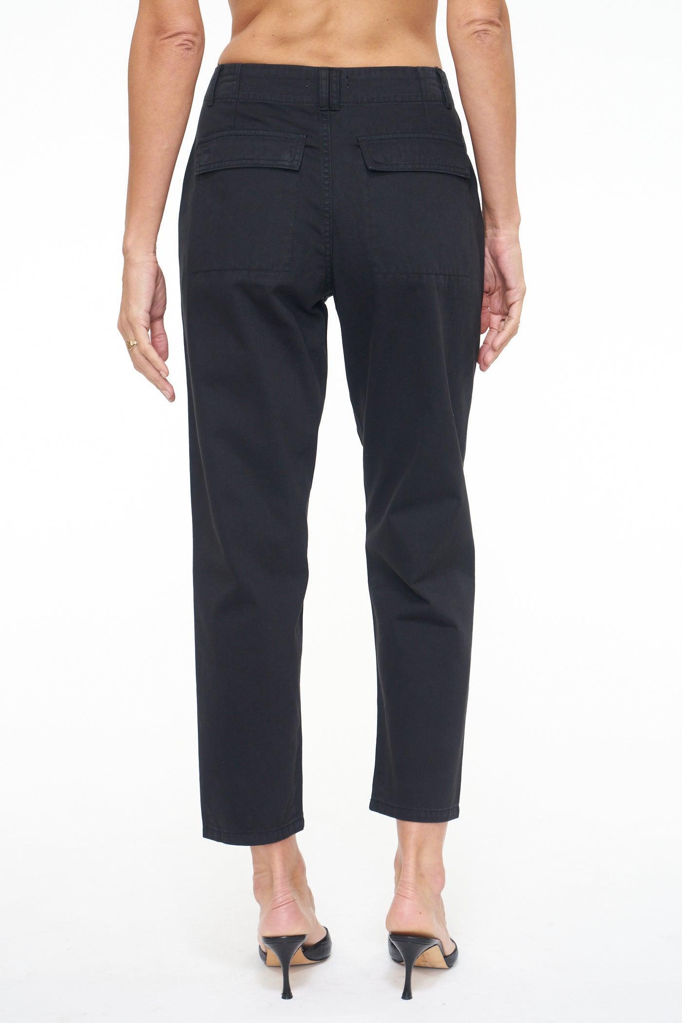 Pamela High Rise Straight Trouser - Fade To Black Product Image