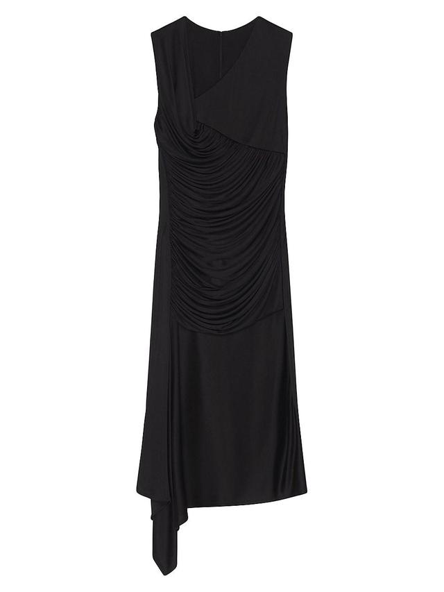 Womens Asymmetrical Draped Dress In Jersey Product Image