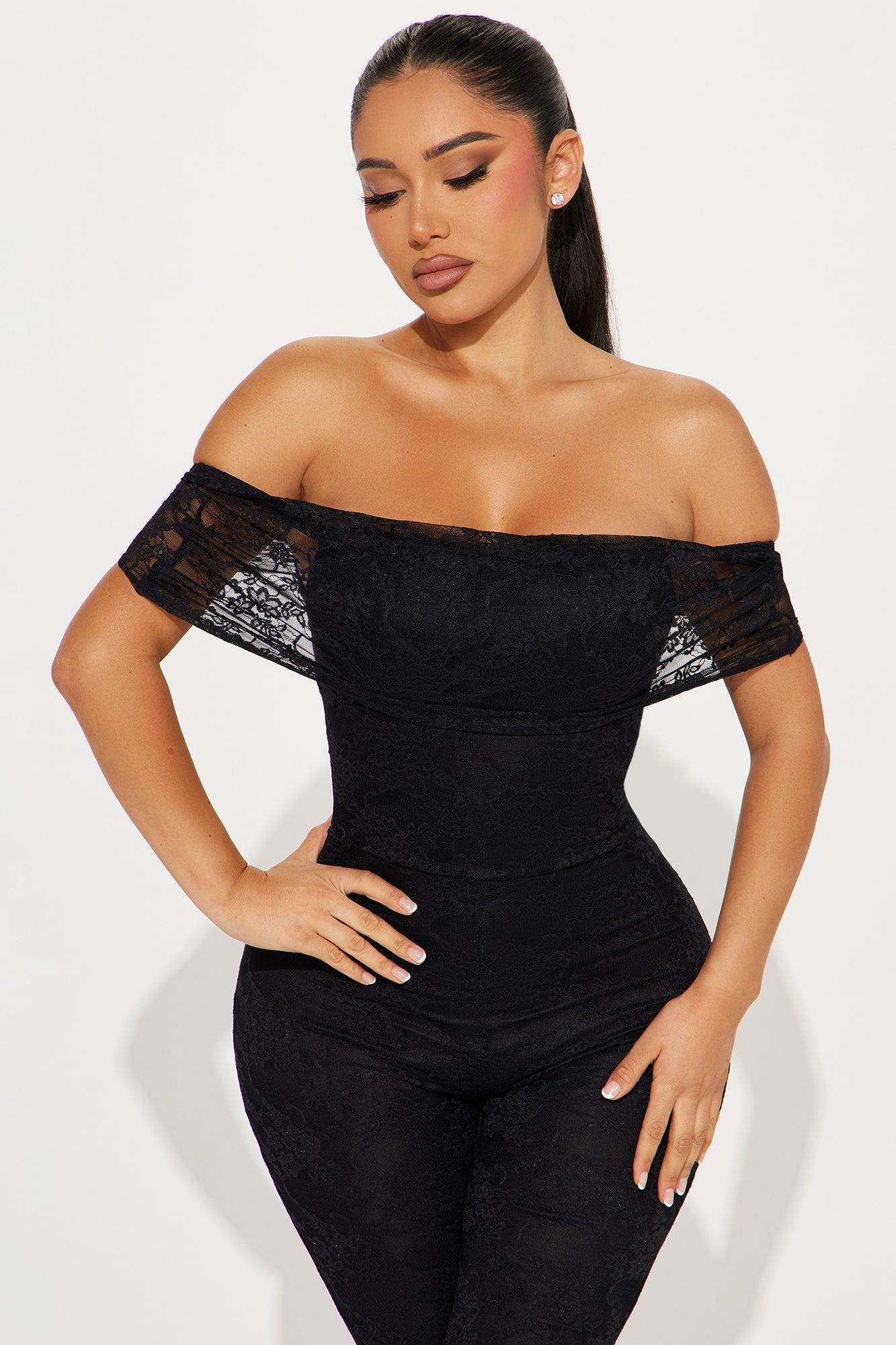 Could Be Loved Lace Jumpsuit - Black Product Image