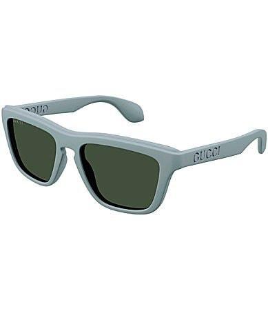 Gucci Mens Twinsburg 55mm Square Sunglasses - Matte Solid Dusty Light Blue Product Image