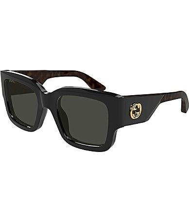 Gucci Womens Oblique 52mm Square Sunglasses Product Image