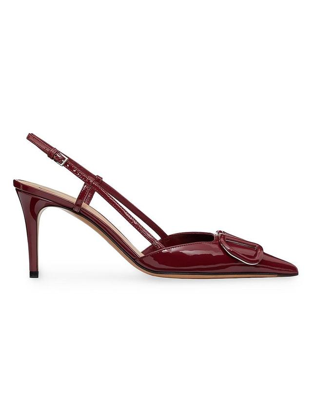 Womens VLogo Signature Patent Leather Slingback Pumps Product Image