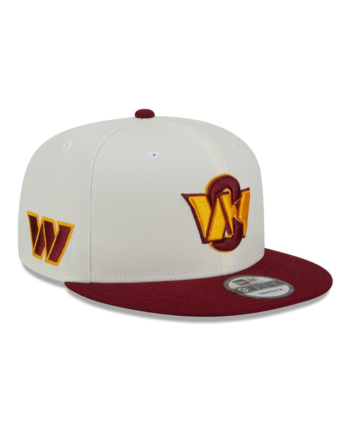 Mens New Era Cream/Burgundy Washington Commanders City Originals 9FIFTY Snapback Hat Product Image