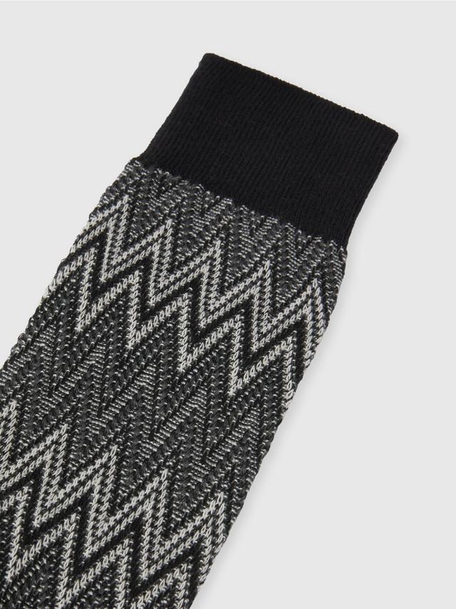 Zig zag cotton blend socks Product Image