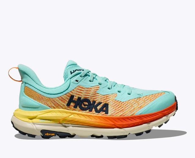 HOKA Womens Mafate Speed 4 Shoes in Ceramic/Diva Blue, Size 5 Product Image