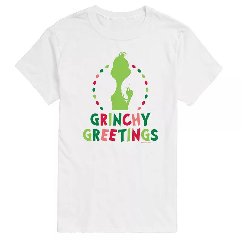 Big & Tall Dr. Seuss The Grinch Grinchy Greetings Graphic Tee, Mens Product Image