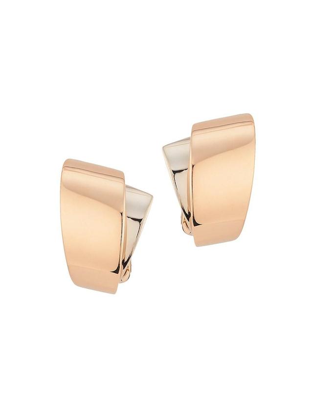 Womens Tourbillon Two-Tone 18K Gold Earclips Product Image