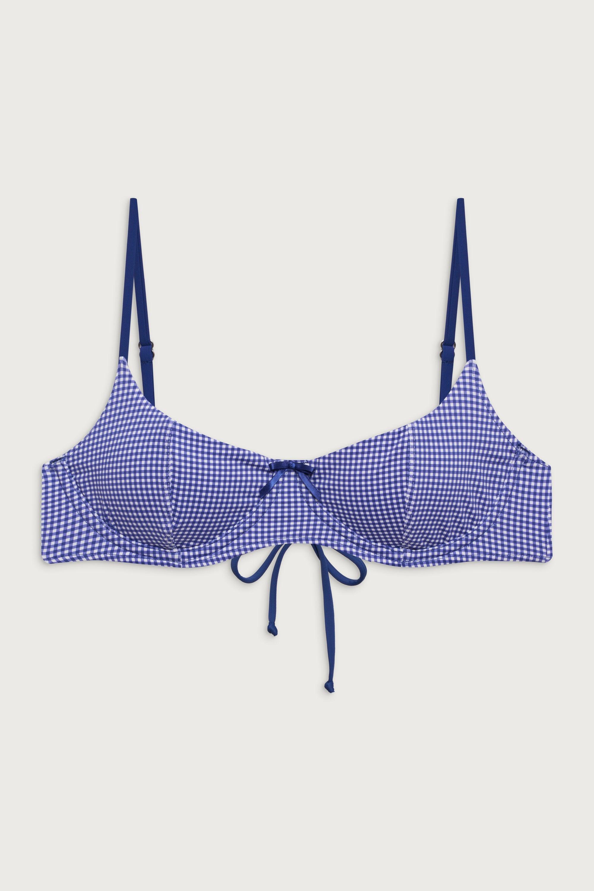 Cola Underwire Balconette Bikini Top - Sailor Gingham Product Image