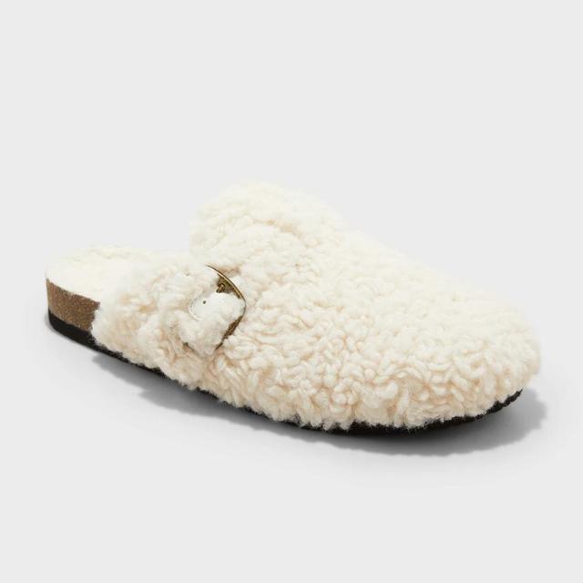 Womens Nyla Faux Shearling Clog Slippers - Auden Ivory Product Image