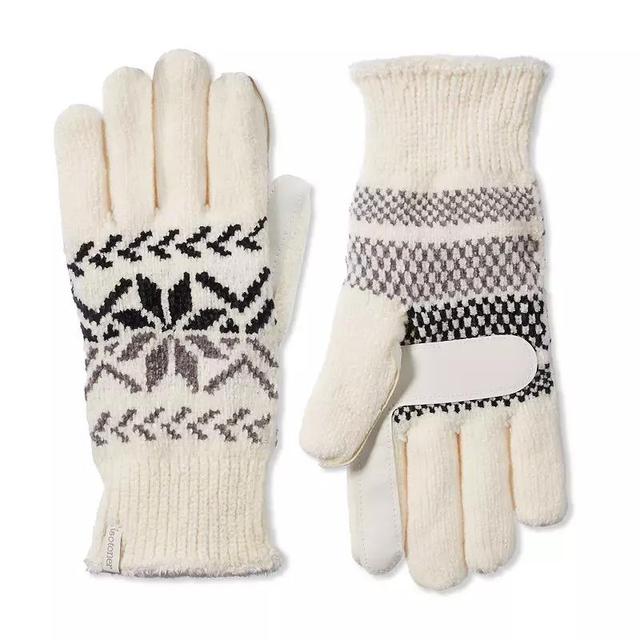 Womens isotoner Lined Chenille Snowflake Gloves Product Image