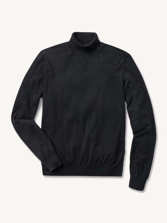 Dark Navy California Cashmere Turtleneck Product Image