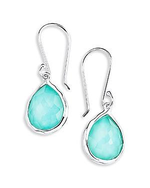 Womens Rock Candy Silver Turquoise Doublet & Sterling Silver Mini Teardrop Earrings Product Image