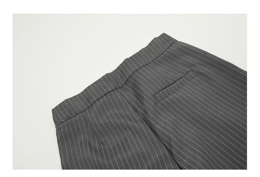 Low Waist Striped Wide Leg Pants Product Image