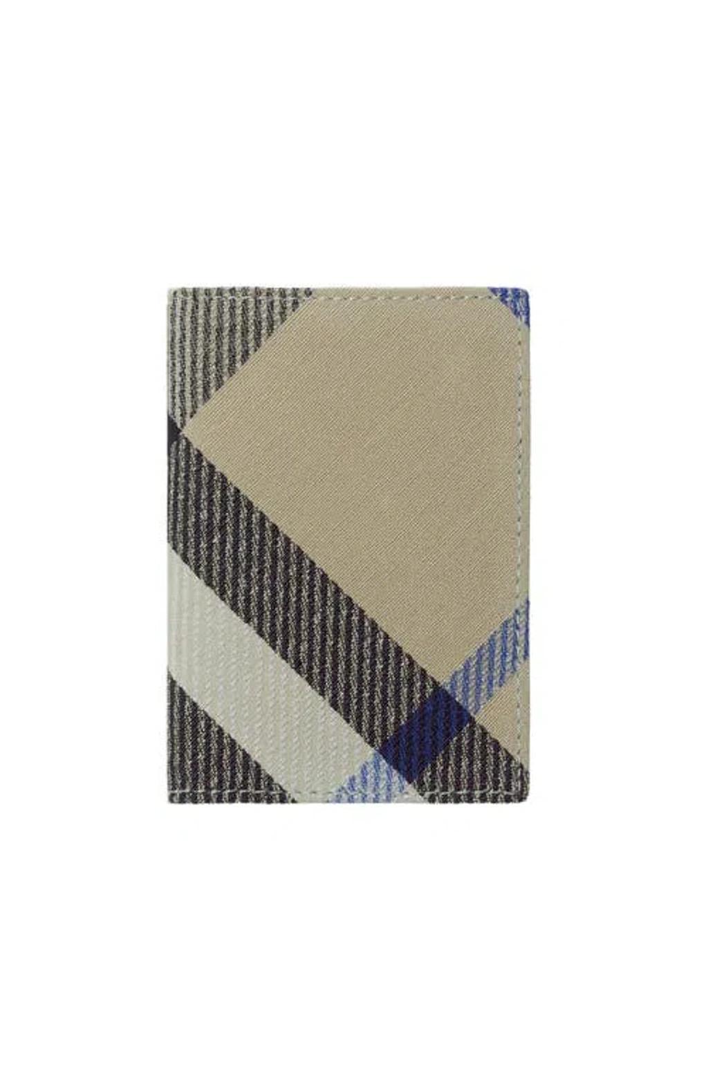 BURBERRY Check Folding Card Case In Lichen Product Image