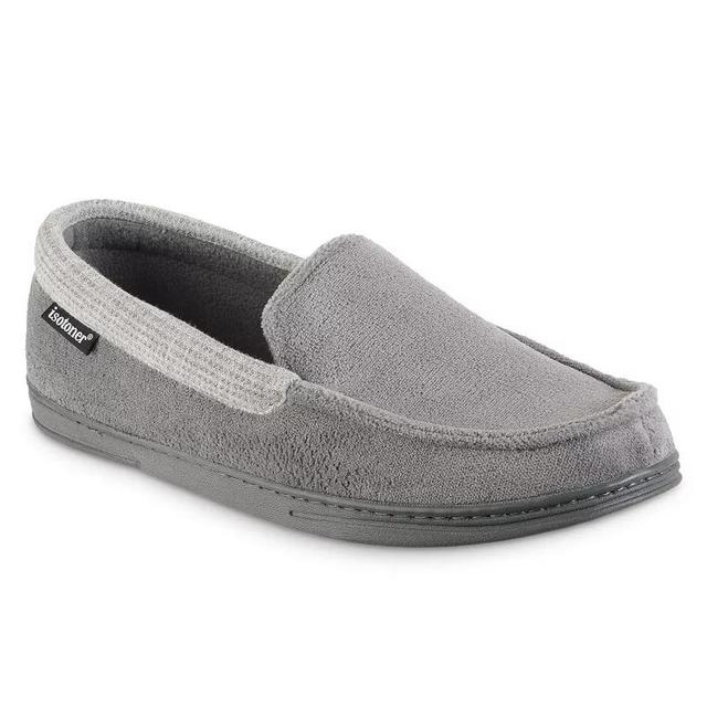 isotoner Microterry and Waffle Travis Mens Moccasin Slippers Product Image