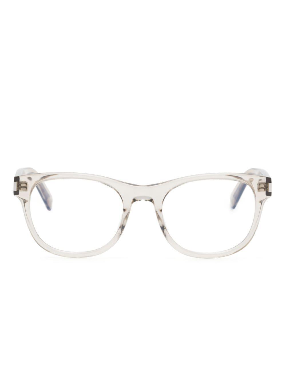 Square-frame Glasses In Grey Product Image