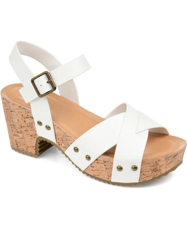 Journee Collection Valentina Womens Platform Sandals Product Image