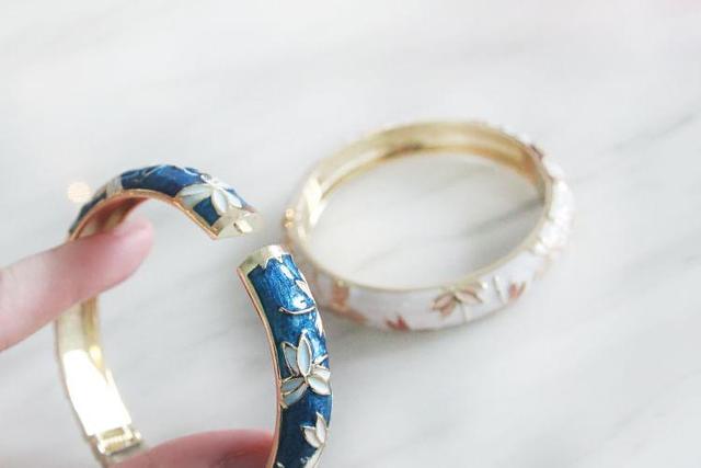 Metal Floral Bangle Product Image