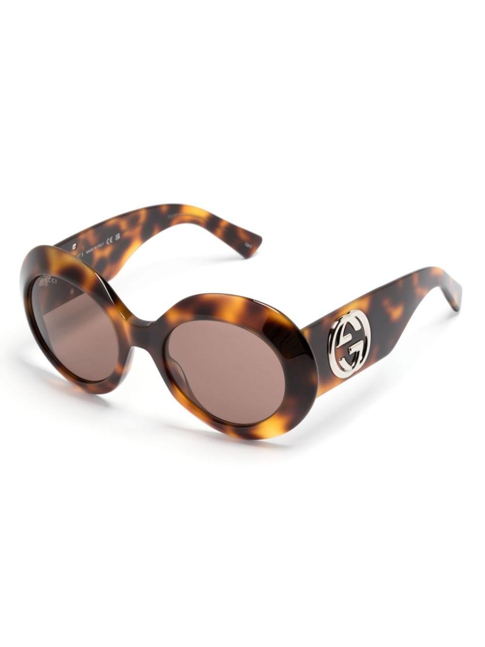 Round-frame Sunglasses In Brown Product Image