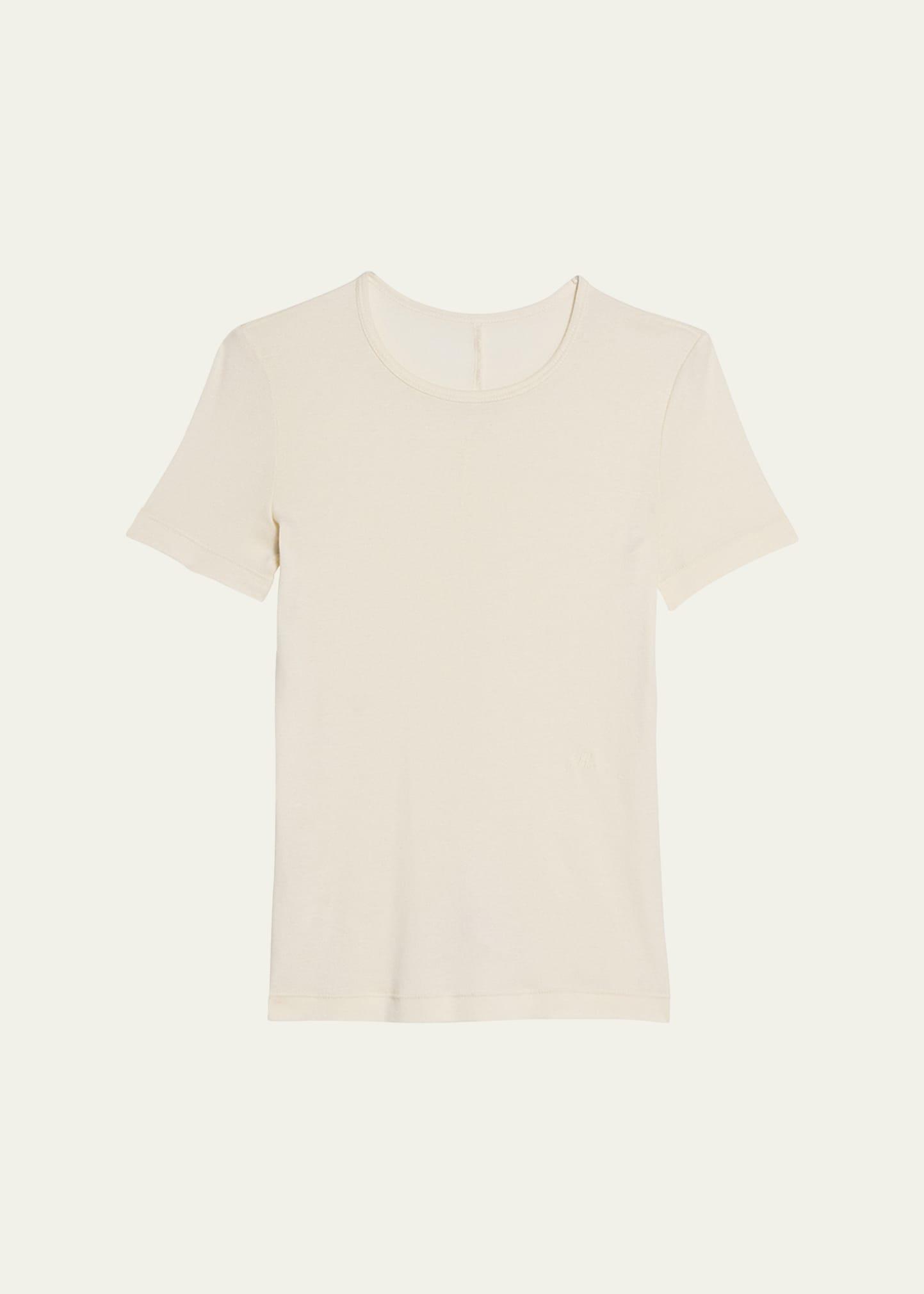 Womens Rib-Knit Pima Cotton-Blend T-Shirt Product Image