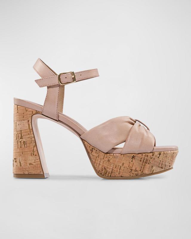 Suede Ankle-Strap Platform Sandals Product Image