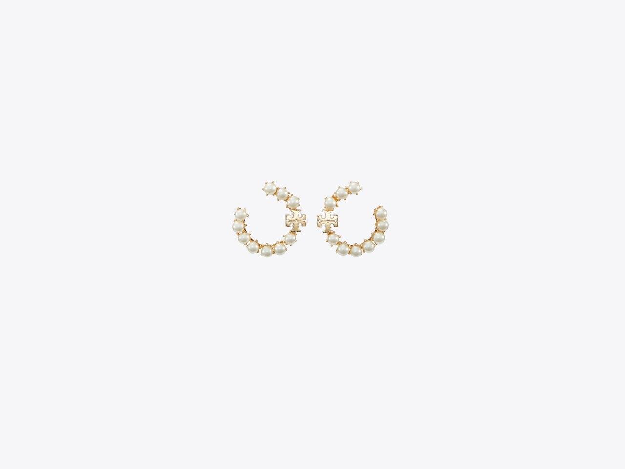 Raising Hell Women's 2mm Iced Huggie Earring Iced Gold Product Image