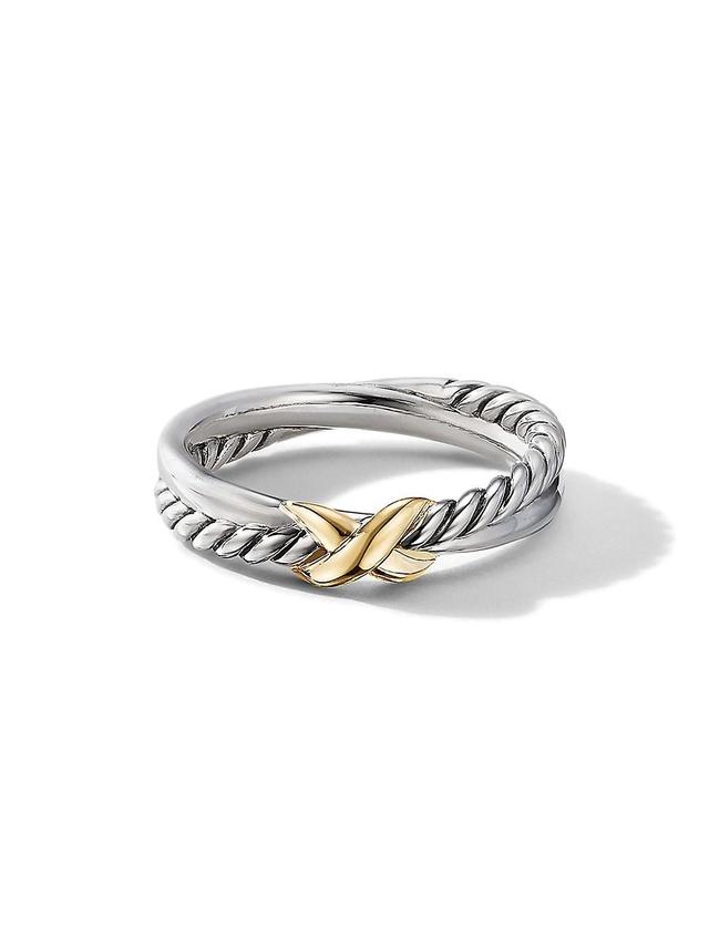 Womens Petite X Ring in Sterling Silver Product Image