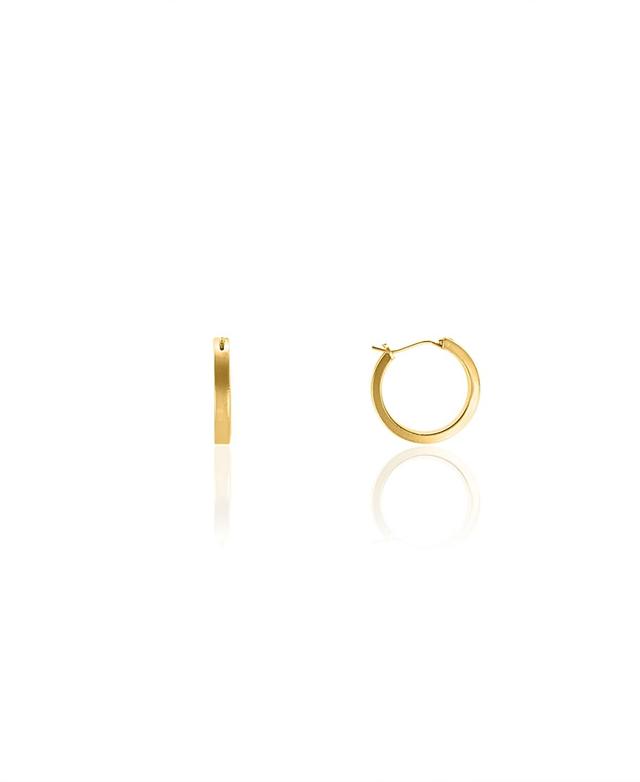 Oma The Label Womens Shiny Jordan 18K Gold Plated Brass Small Hoop Earrings, 0.8 Product Image