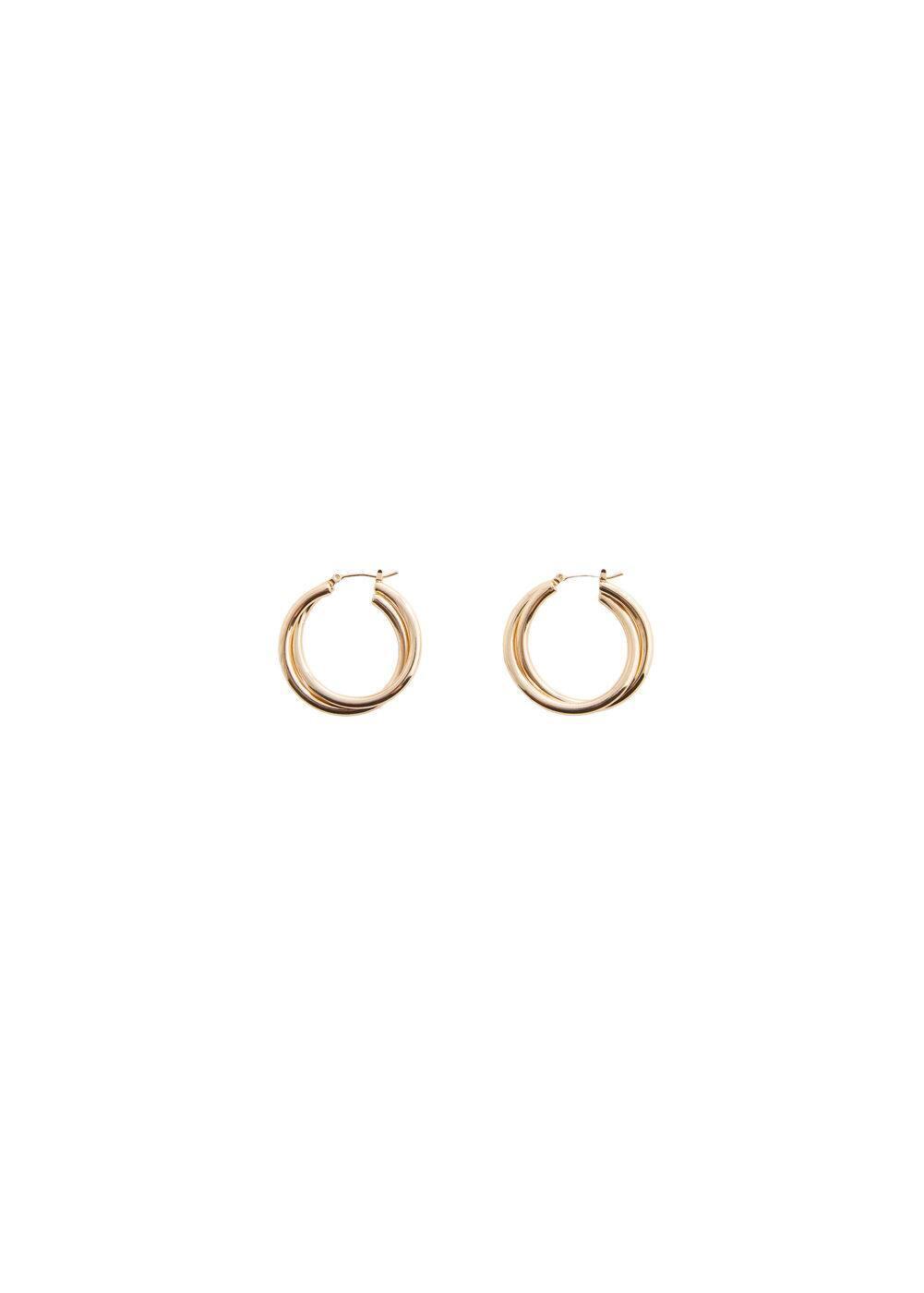 MANGO - Mixed hoop earrings - One size - Women Product Image