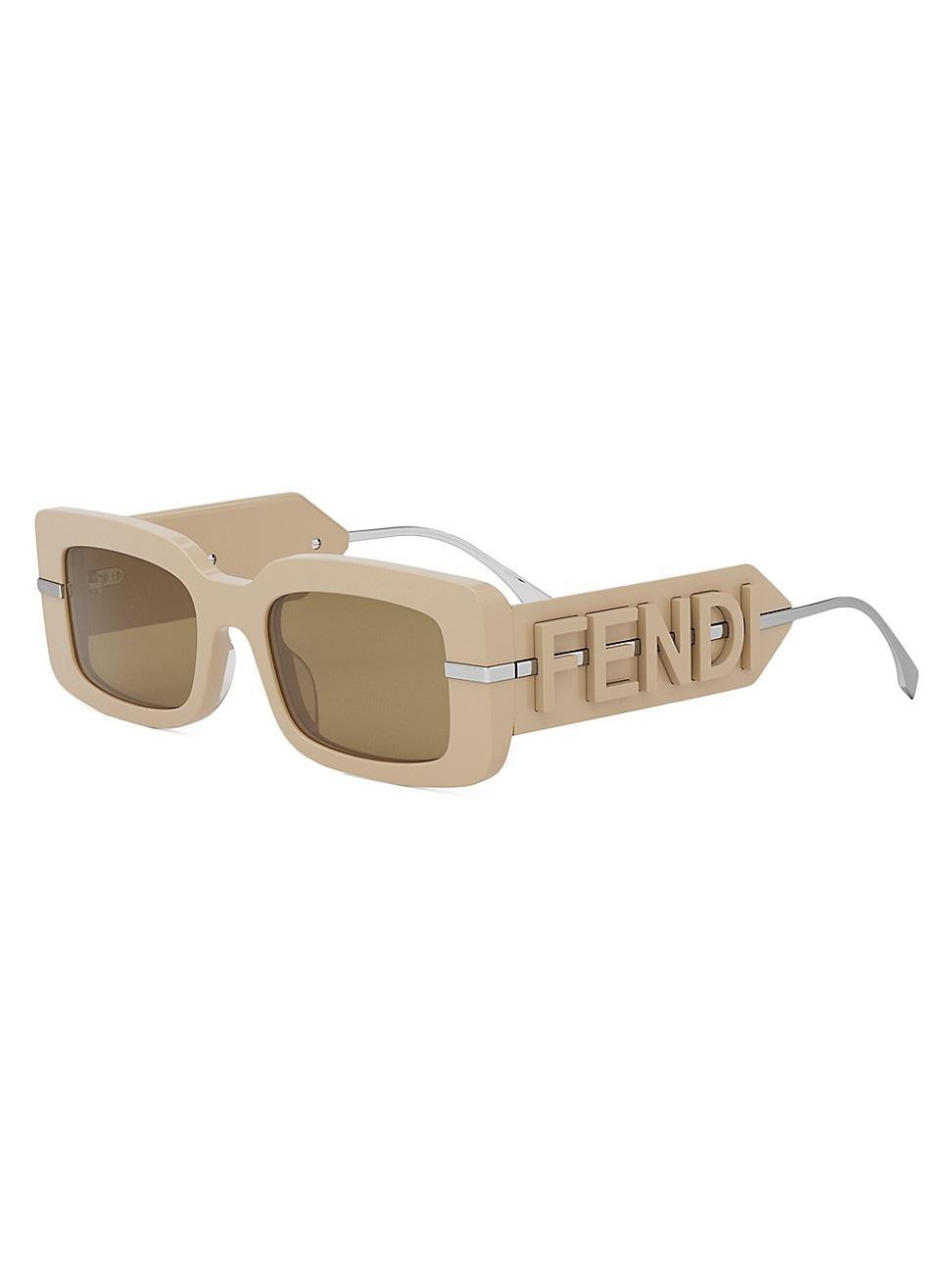 FENDI Womens Fendigraphy 51mm Rectangle Sunglasses Product Image