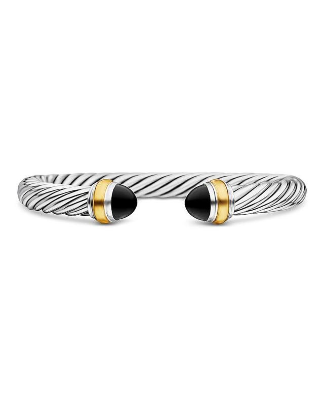 David Yurman Cable Classics Bracelet with Black Onyx and Gold Product Image