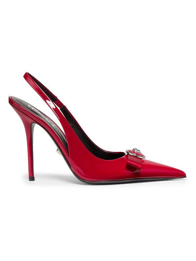 Womens 110MM Patent Leather Slingback Pumps Product Image